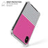 Pink and Grey Stripes iPhone XS Max Clear Case